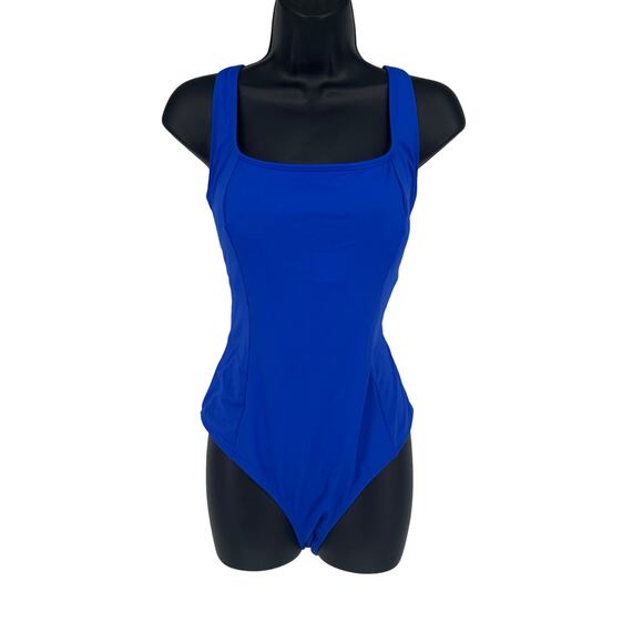Cupshe Other - NEW Cupshe Royal Blue Square Neck Slim & Sculpt One Piece Swimsuit Sz Large